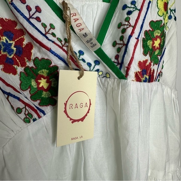NWT RAGA Embroidered Baby Doll Boho Anthropologie Mini Sun Dress Size Medium - Picture 7 of 10